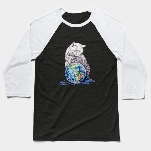 Our feline deity shows restraint Baseball T-Shirt by jamesormiston